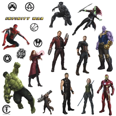Muursticker RoomMates Avengers: Infinity War  Characters