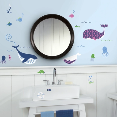 Muursticker RoomMates Sea Whales