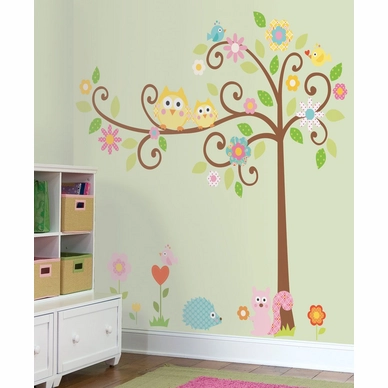 Muursticker RoomMates Happi Scroll Tree