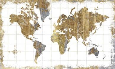Muursticker RoomMates Worldmap