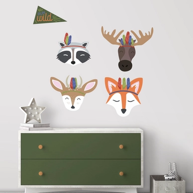 Muursticker RoomMates Sleepy Woodland Animals
