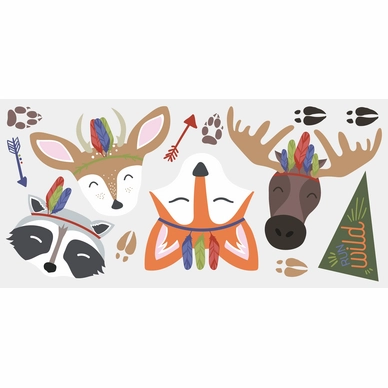 Muursticker RoomMates Sleepy Woodland Animals