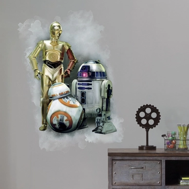Muursticker Star Wars VII Robots