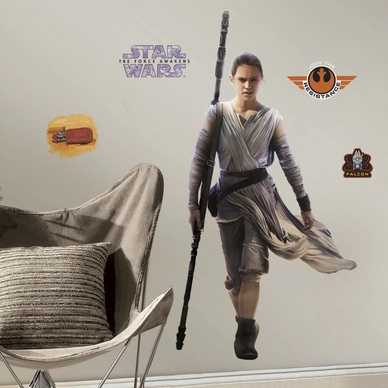 Muursticker Star Wars VII Rey