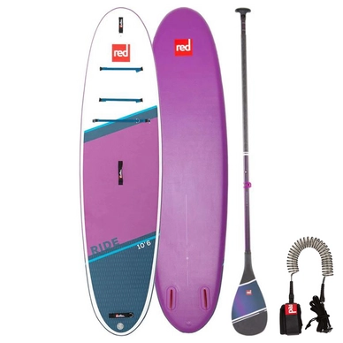 SUP-board Red Paddle 10.6 Ride Purple + Hybrid Tough Paddle + Coiled Leash