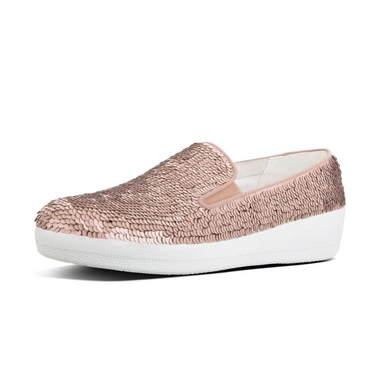 FitFlop Superskate With Sequins Nude