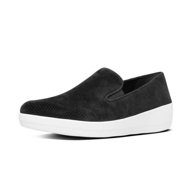 FitFlop Superskate Perforated Suede Black