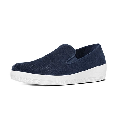 FitFlop Superskate Perforated Suede Midnight Navy