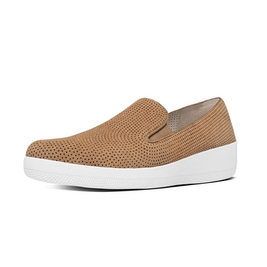 FitFlop Superskate Perforated Suede Soft Brown