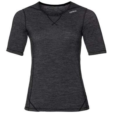Funktions Untershirt Odlo S/S Crew Neck Revolution Tw Warm Black Melange Damen