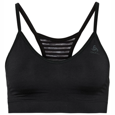 Sport BH Odlo Women Sports Bra Seamless Soft Black Grey Melange