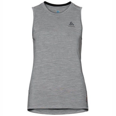 Funktionsunterhemd Odlo SUW Top Crew Neck Singlet Natural 100% M Grey Melange Black Damen
