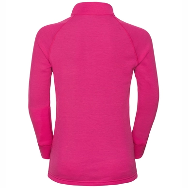 Ondershirt Odlo L/S Turtle Neck 1/2 Zip Warm Kids Beetroot Purple