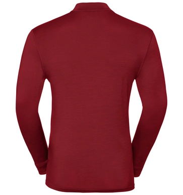 Ondershirt Odlo L/S Turtle Neck 1/2 Zip Natural 10 Men Red Dahlia Black