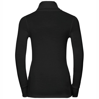 Ondershirt Odlo L/S Turtle Neck Natural Women Black Snow White