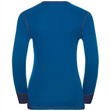 Ondershirt Odlo L/S Crew Neck Warm Revelstoke Women Lapis Blue Peacoat