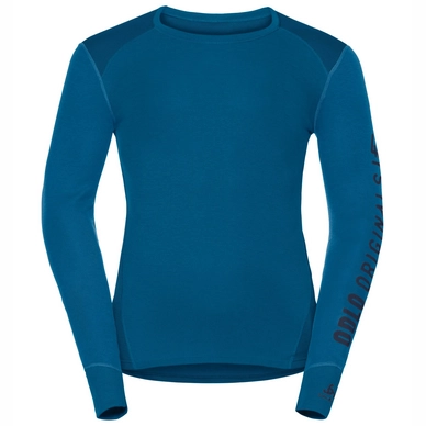 Ondershirt Odlo L/S Crew Neck Warm Revelstoke Men Blue Opal