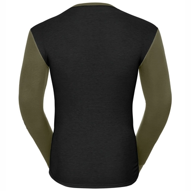 Ondershirt Odlo L/S Crew Neck Warm Revelstoke Men Black Winter Moss