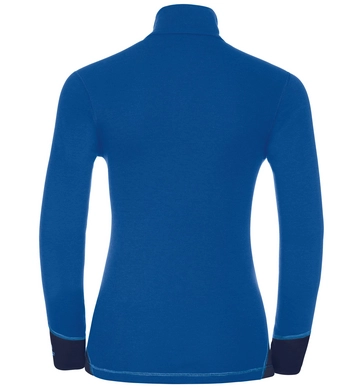 Ondershirt Odlo L/S Turtle Neck 1/2 Zip Warm Revel Women Lapis Blue Peacoat