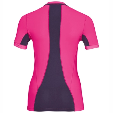 Ondershirt Odlo Crew Neck Ceramicool Seamless Women Pink Glo Peacoat