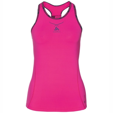 Ondershirt Odlo Crew Neck Ceramicool Pro Women Pink Glo Peacoat
