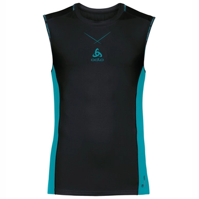 Ondershirt Odlo Crew Neck Ceramicool Pro Men Black Lake Blue