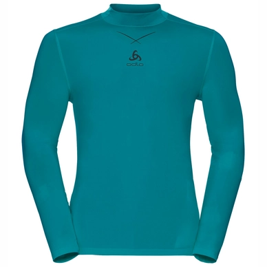 Ondershirt Odlo L/S Crew Neck Ceramicool Men Lake Blue Black