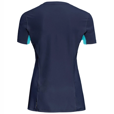 Ondershirt Odlo S/S Crew Neck Ceramicool Women Peacoat Blue