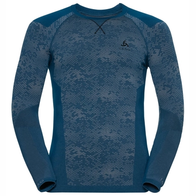 Longsleeve Odlo Men Crew Neck Blackcomb Evolution Blue Opal Black Black