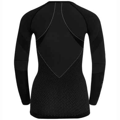 Ondershirt Odlo L/S Crew Neck Evolution Warm Muscl Women Black Graphite Grey