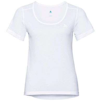 Funktionsunterhemd Odlo SUW Top Crew Neck S/S Active Cubic Light White Snow White Damen