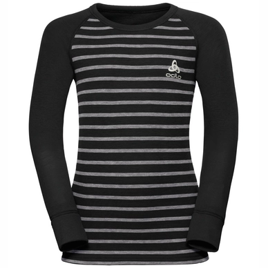 Funktionsunterhemd Odlo Suw Top Crew Neck L/S Active Originals Black Grey Kinder