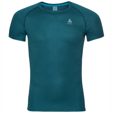 Ondershirt Odlo Men Suw Top Crew Neck S/S Active F-Dry Light Blue Coral