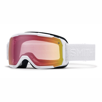 Skibrille Smith Showcase OTG White Eclipse Frame Red Sensor Mirror Damen