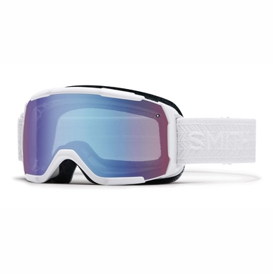 Masque de Ski Smith Showcase OTG White Eclipse Frame Blue Sensor Mirror