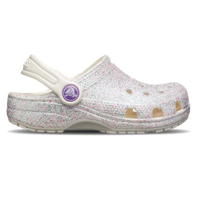 Sandale Crocs Kids Classic Glitter Clog Oyster