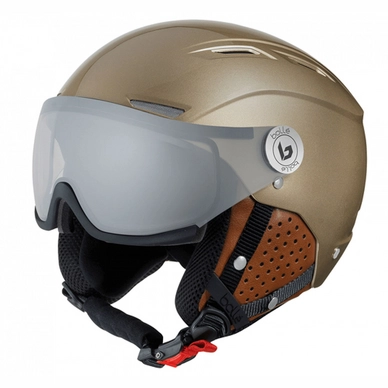 Ski Helmet Bollé Backline Visor Premium Matte Shiny Gold Cognac Photo Silver