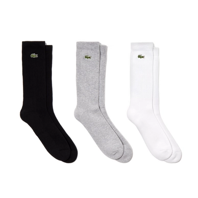Socks Lacoste RA7621 Silver Chine White Black (3 pack)