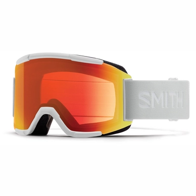 Skibrille Smith Squad White Vapor / Red Sensor Mirror