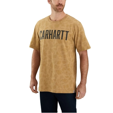 T-Shirt Carhartt Men Workwear Camo Block Logo S/S Dark Khaki Duck Camo