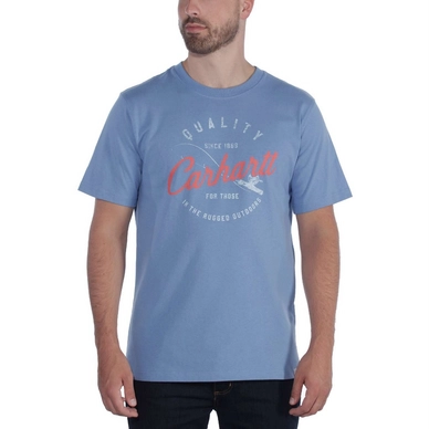 T-Shirt Carhartt Men Workwear Fishing S/S French Blue