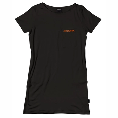 Robe T-Shirt SNURK Femme Uni Black Fluo Coral Logo