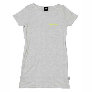T-Shirt Dress SNURK Women Uni Grey Fluo Yellow Logo
