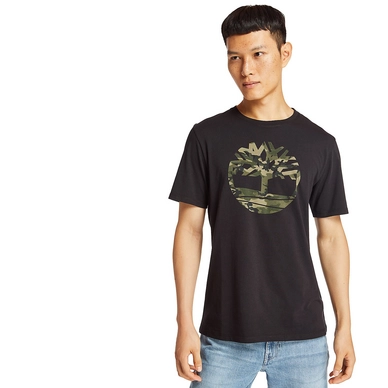 T-Shirt Timberland Mens Kennebec River Camo Tree Black