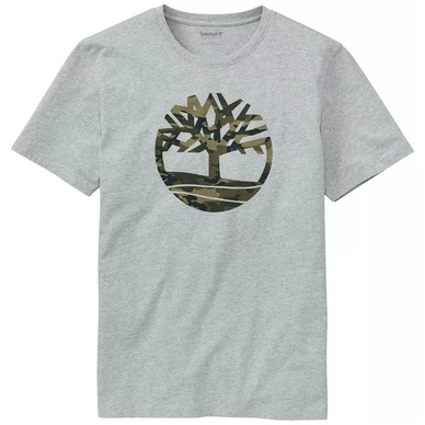 T-Shirt Timberland Men Kennebec River Camo Tree Medium Grey Heather