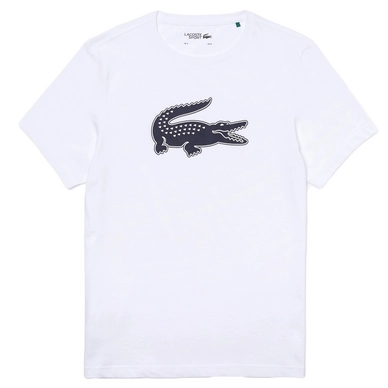 T-Shirt Lacoste Men TH2042 3D Krokodillenprint White / Navy Blue