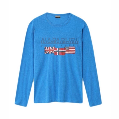 T-shirt à Manches Longues Napapijri Men Scott French Blu