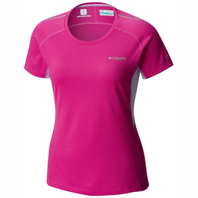 T-Shirt Columbia Titan Trail Groovy Pink Hthr Soft Violet Damen
