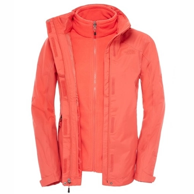 Winterjas The North Face Women's Evolution II Triclimate Melon Red