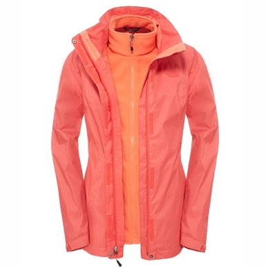 Winterjas The North Face Women's Evolve II Triclimate Jacket Melon Red